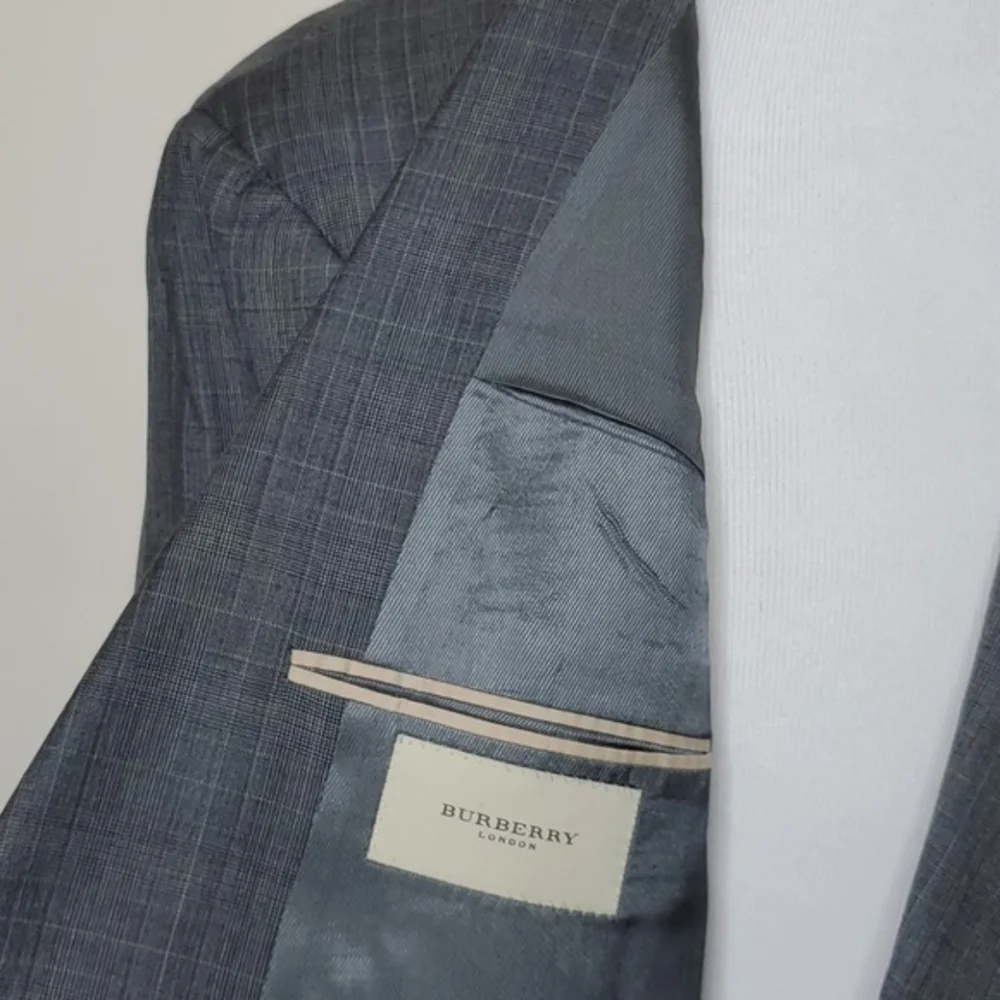 Men's Burberry Plaid Suit Jacket